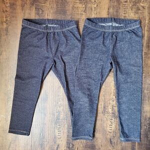 Cat & Jack Pair Of Blue Wash Jean Leggings Size 3T Girls